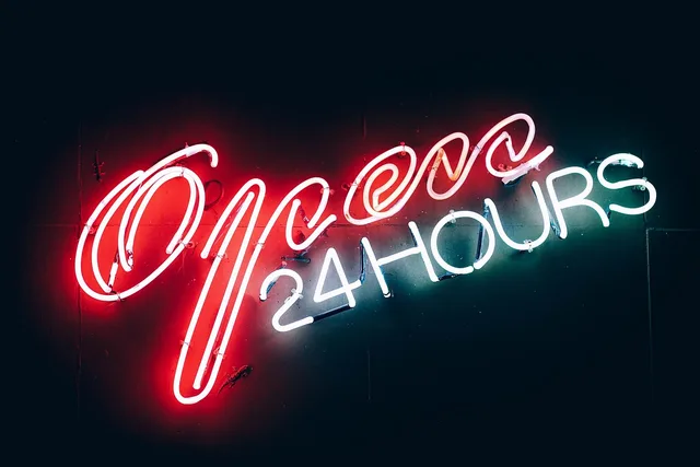 dark, night, signage, neon, lights, black night, black dark, black neon, signage, signage, signage, signage, signage, neon, neon, neon. Local franchise marketing examples: brand programs compared